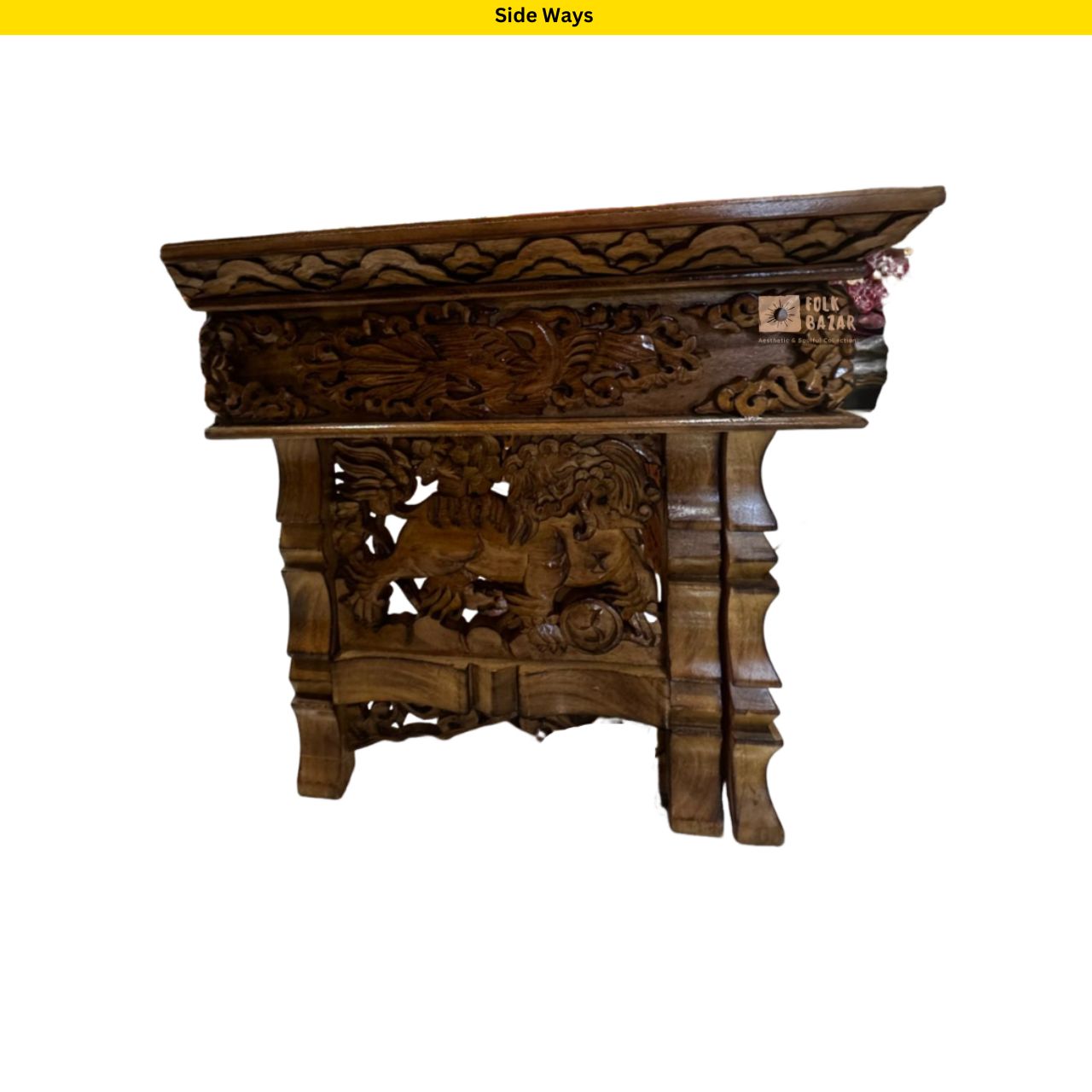 Tibetan Wooden Hand Carved Altar Table (Choksi)