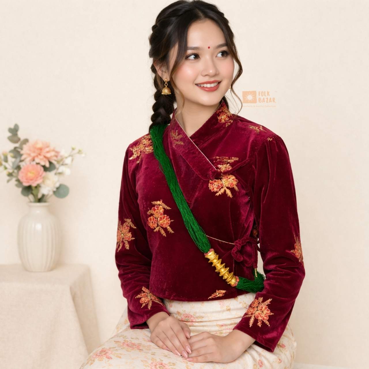 Buy Traditional Charke Tilhari for Nepali, Gurung & Magar women only at Folk Bazar