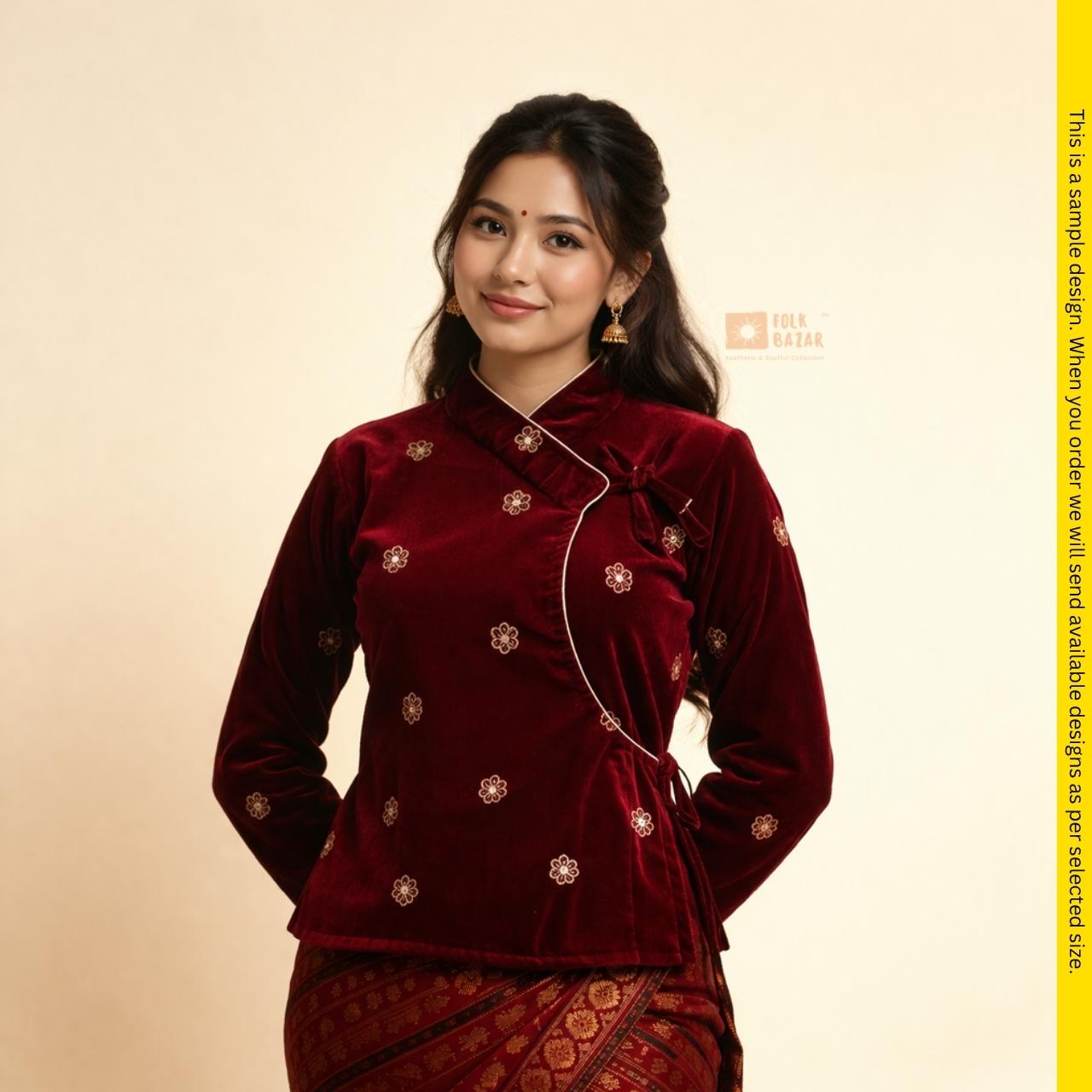 Buy Chaubandi Cholo for Nepali, Gurung & Magar women only at Folk Bazar