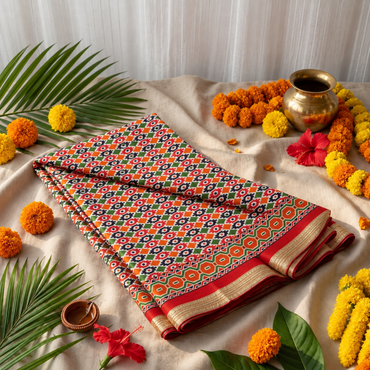 Dhaka Saree with Blouse Piece