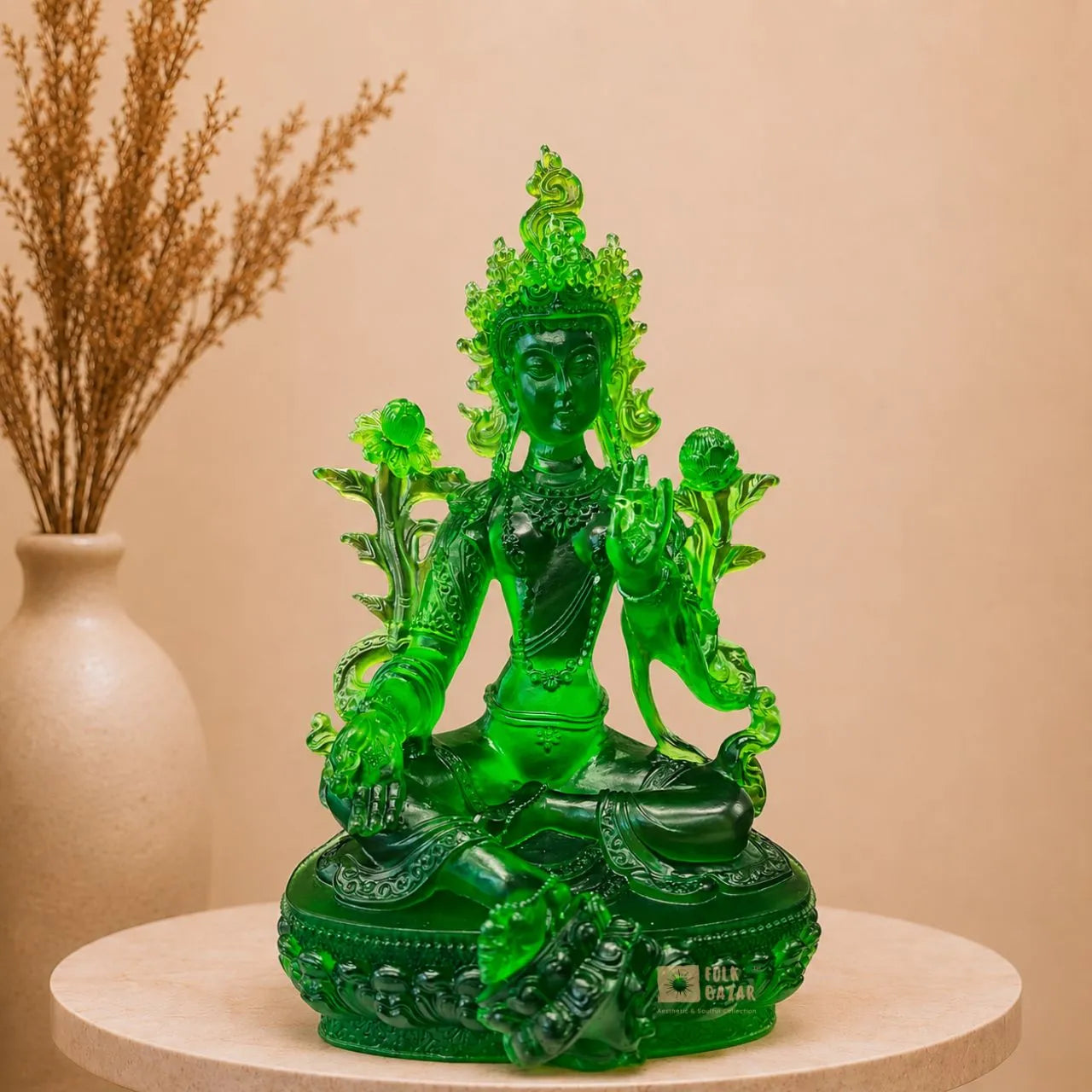 Green Tara Resin Statue