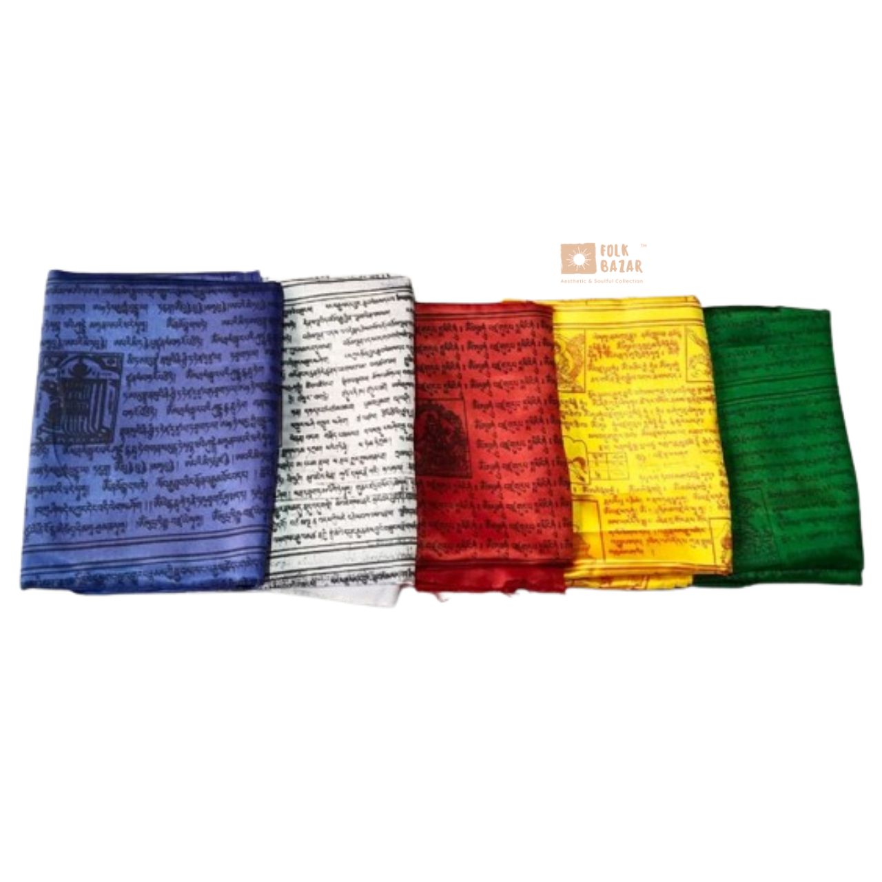 Satin Vertical Prayer Flags (for Bamboo)