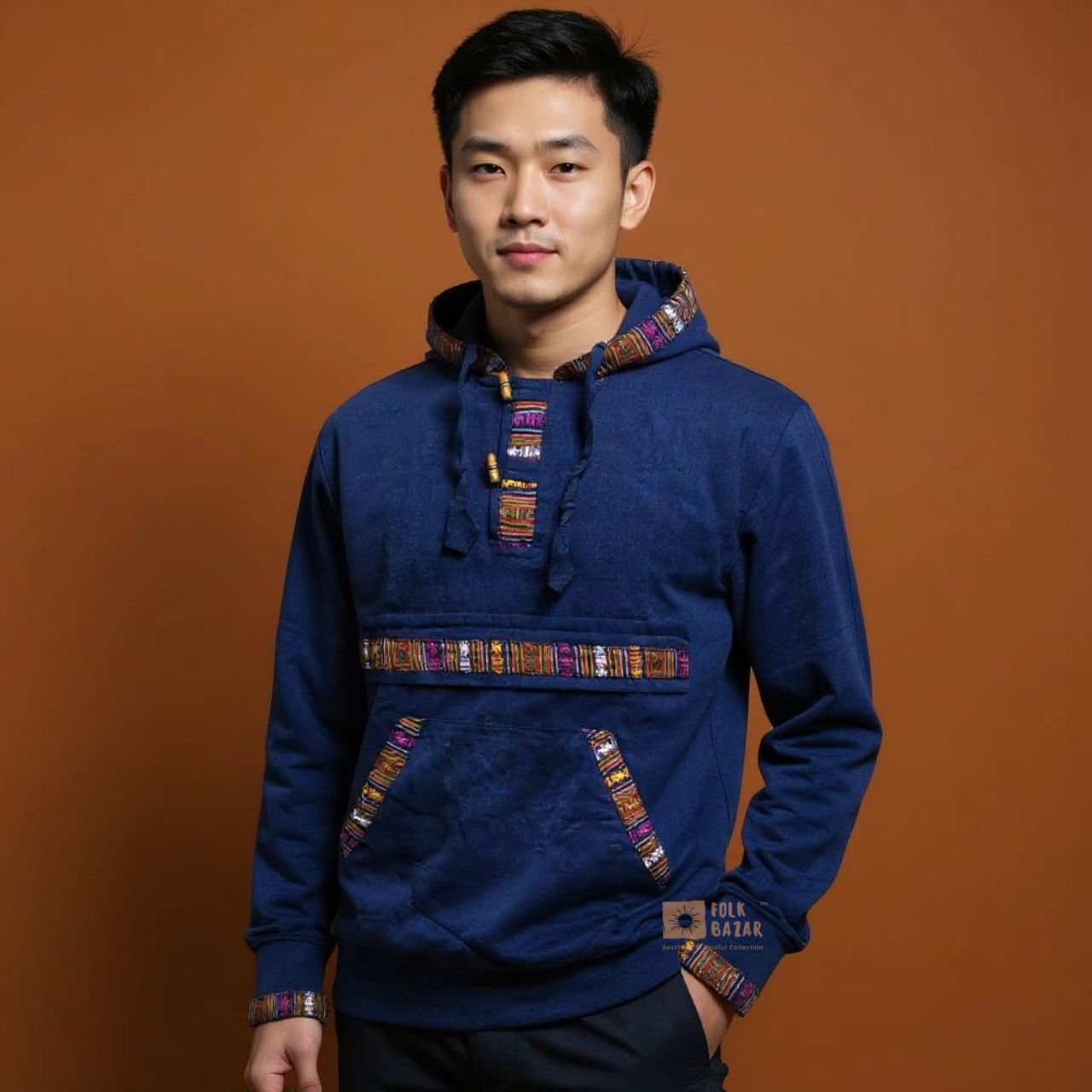 Unisex Cotton Hoodie - Blue
