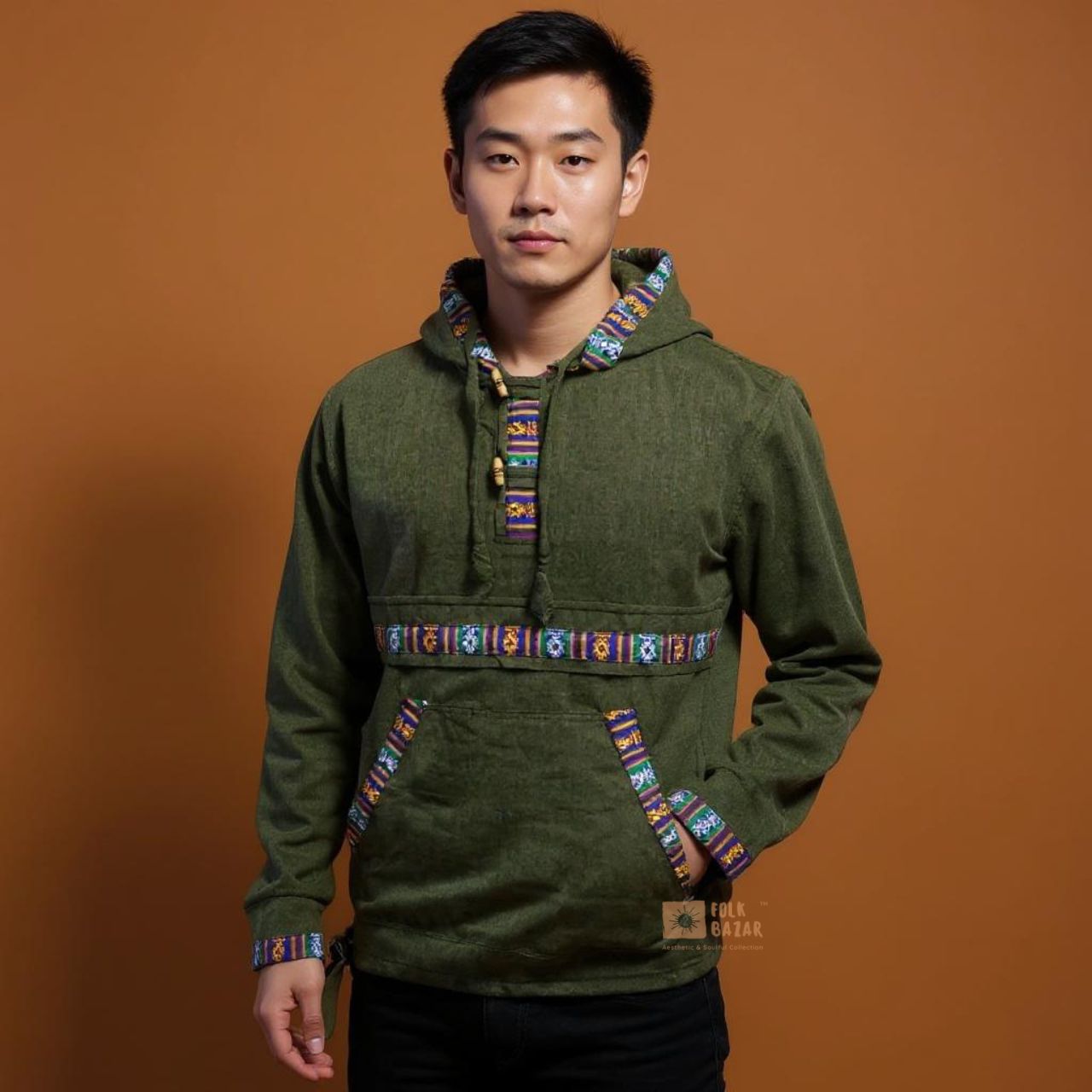 Unisex Cotton Hoodie - Dark Green