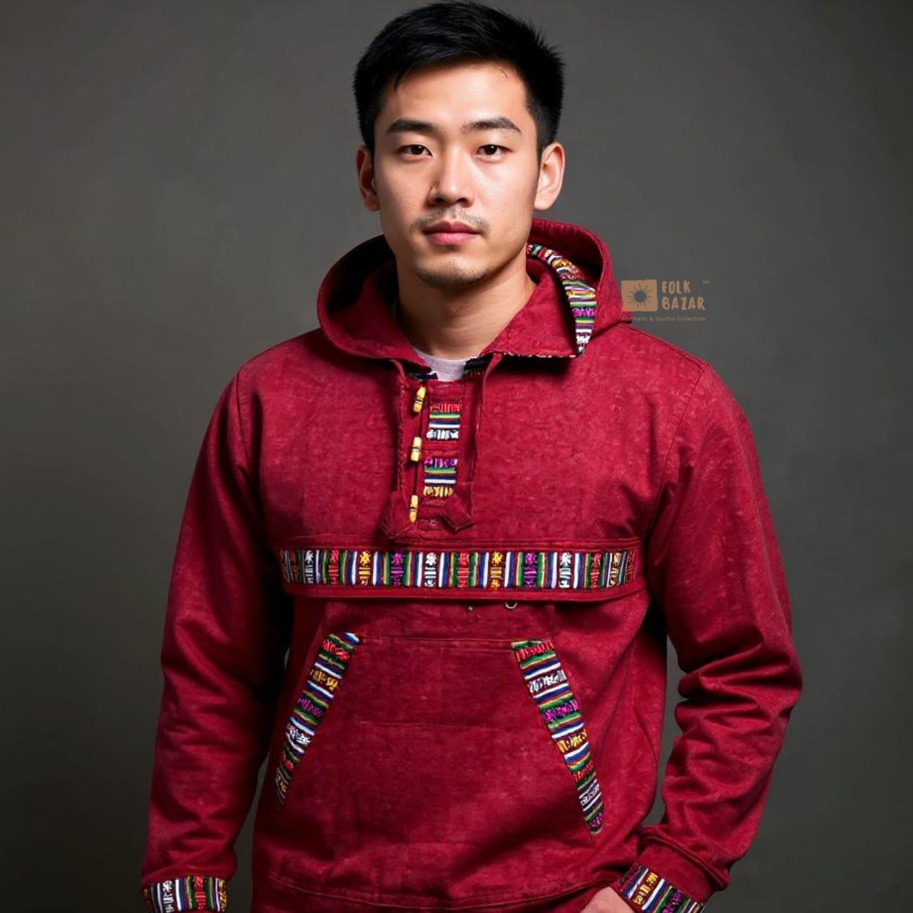 Unisex Cotton Hoodie - Maroon