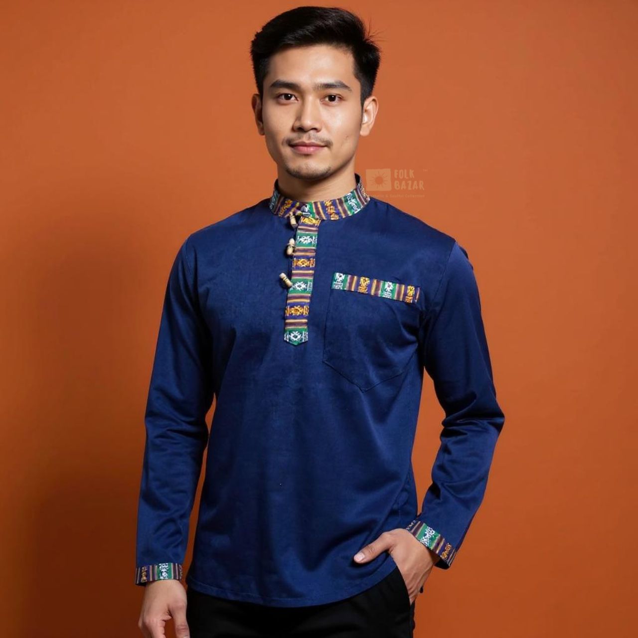 Unisex Cotton Kurta - Blue
