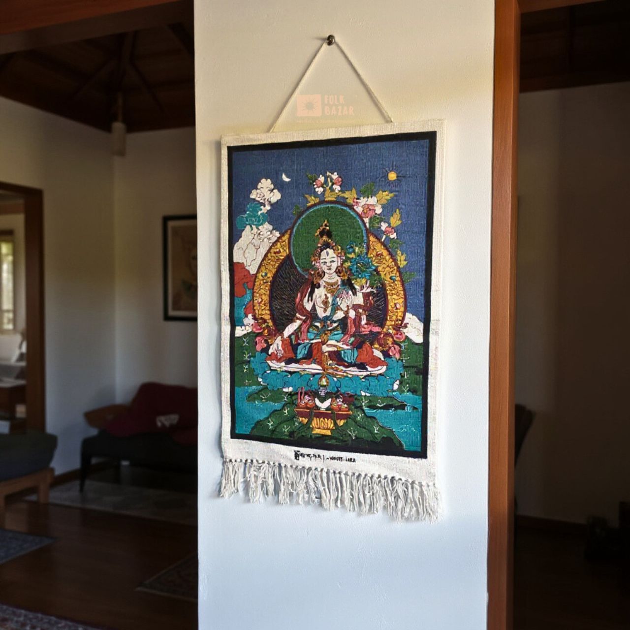 White Tara (Jute Wall Hanging)