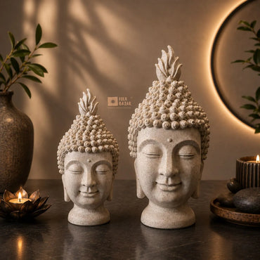Zen Buddha Head Decor