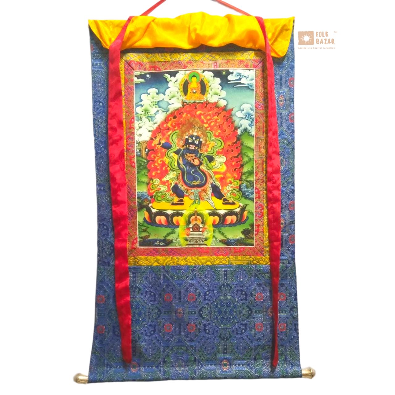 Chana Dorjee - Brocade Computer Canvas Printed Thangka