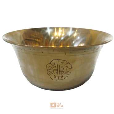 Carved Brass Baseless Ting (Offeringbowl) (Set of 7)