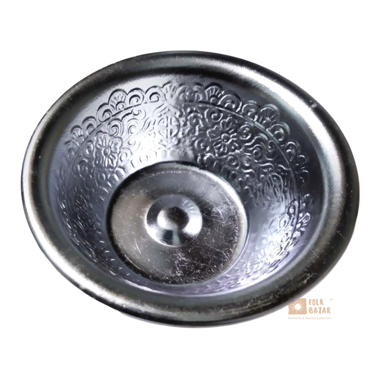 Carved Aluminium Ting (Offering bowl) (Set of 7)