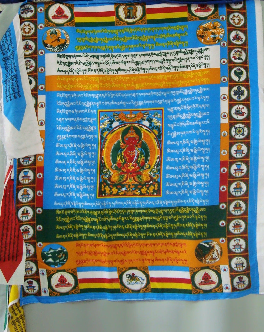 Multi Coloured Dhambla Vertical Prayer Flag (Set of 5)