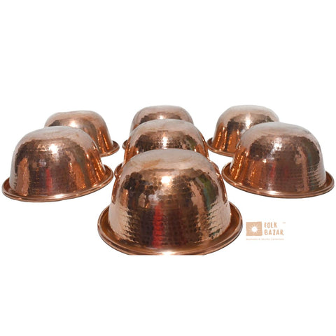 Hand Hammered Copper Ting (Offeringbowl) (Set of 7)