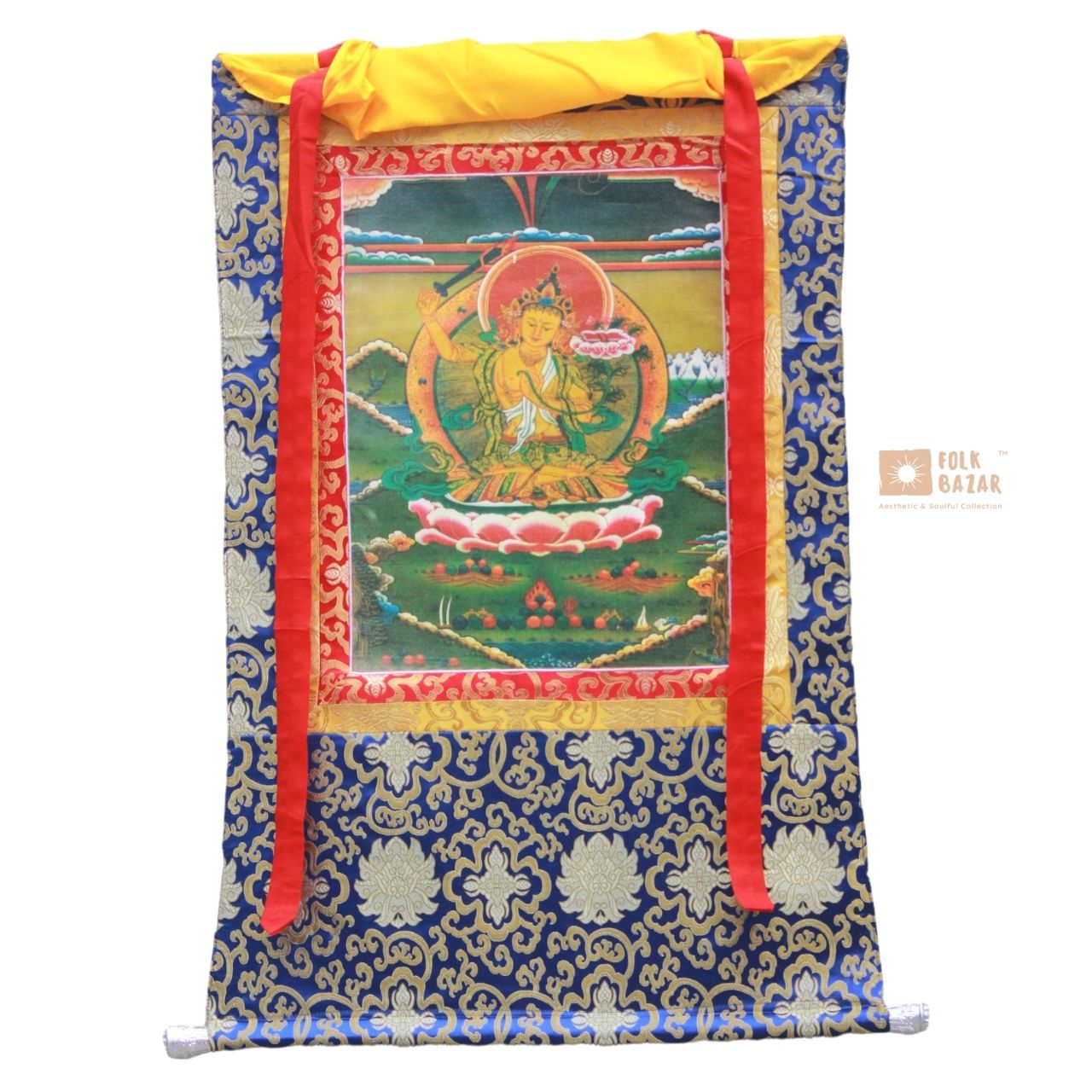 Jambayang - Brocade Computer Canvas Printed Thangka
