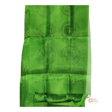 Mulit-color Eight Lucky Signs Printed Khadag (1 Bapcha - 4 pcs)