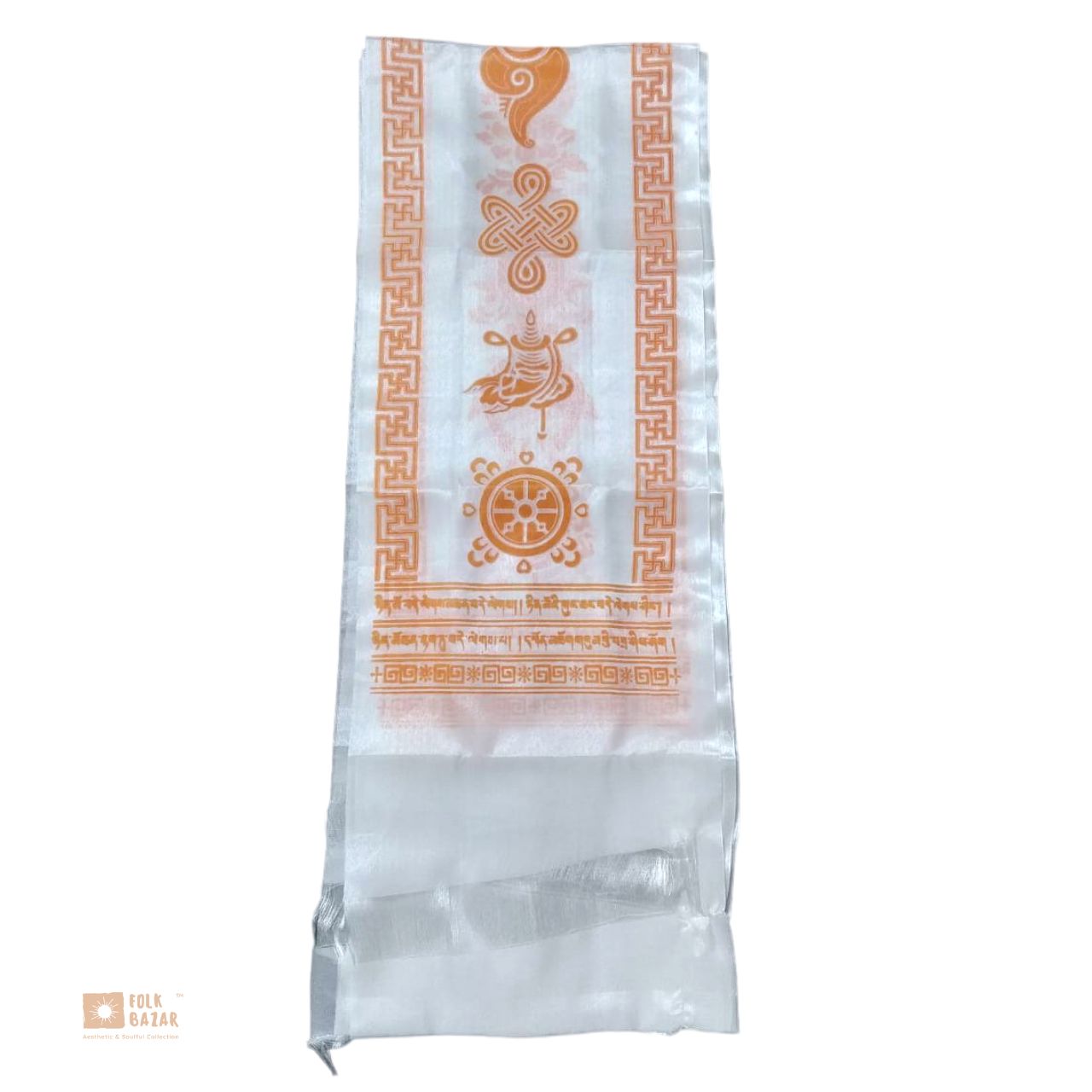 Mulit-color Eight Lucky Signs Khadag (1 Bapcha - 4 pcs)