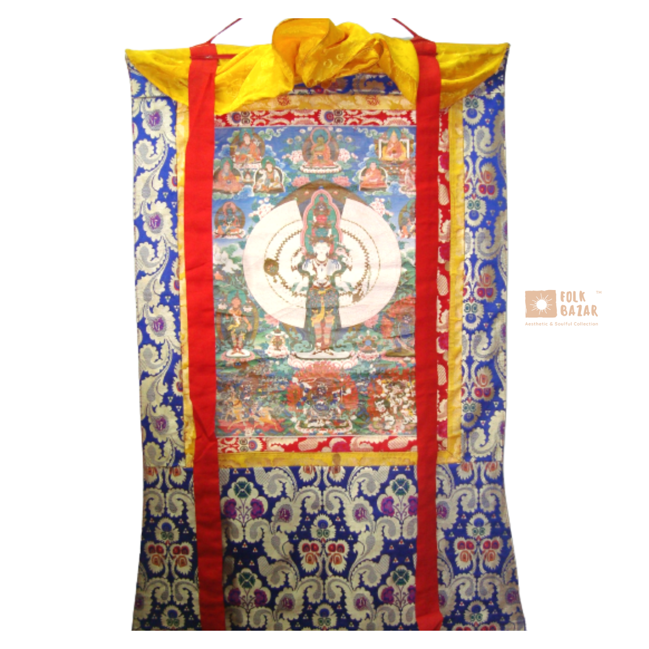 Dookar - Brocade Computer Canvas Printed Thangka