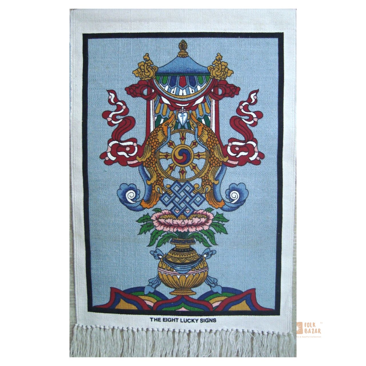 Eight Lucky Signs (Jute Wall Hanging)