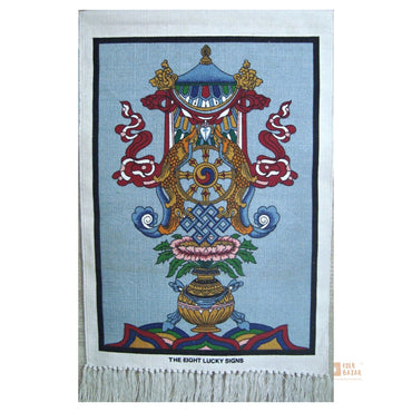 Eight Lucky Signs (Jute Wall Hanging)
