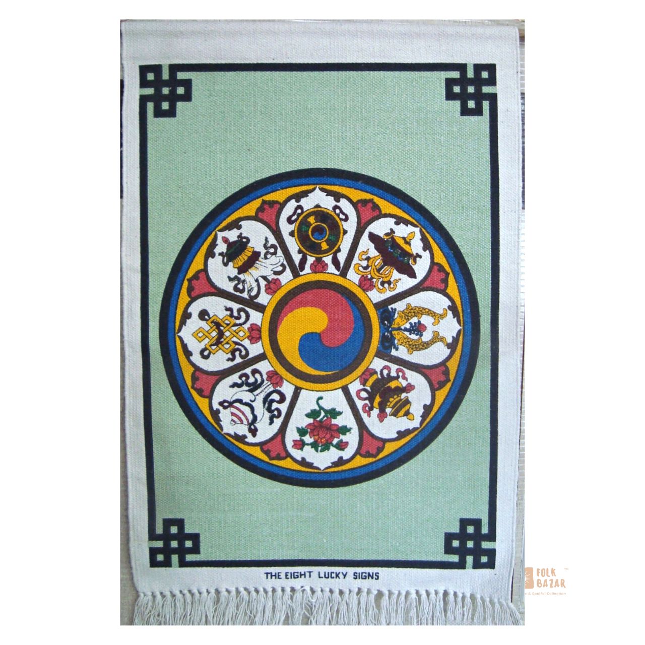 The Eight Lucky Signs (Jute Wall Hanging)