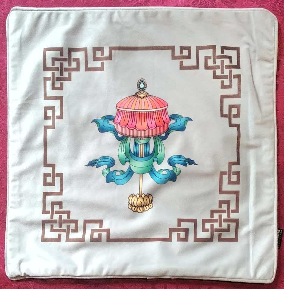 Set of Eight Lucky Signs Cushion Cover (available in 5 colors)