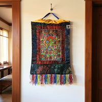 21 Green Tara - Brocade Computer Canvas Printed Thangka