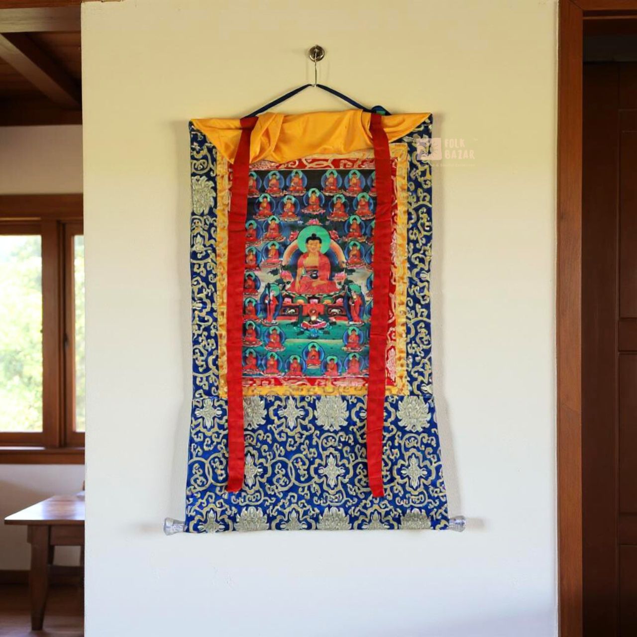 35 Buddha - Brocade Computer Canvas Printed Thangka