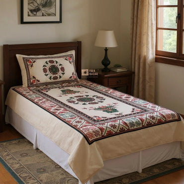 Bed & Pillow covers for Single Bed (Set of 2)