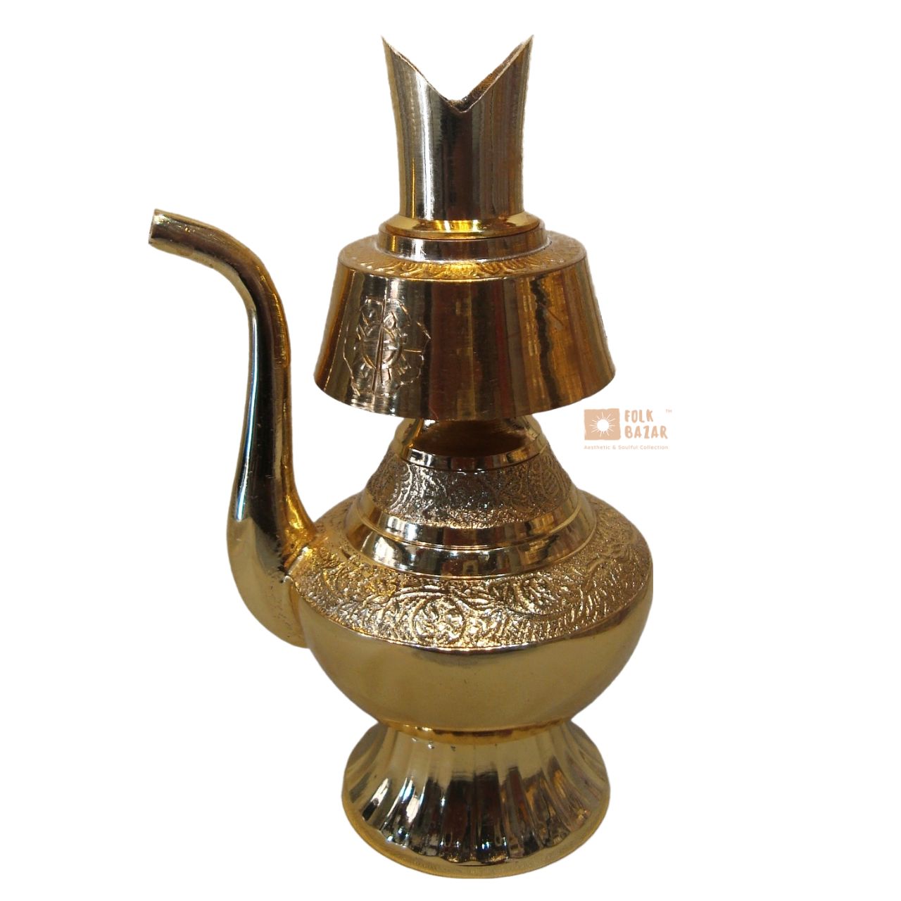 Brass Bhumpa with Golden Colour Polish