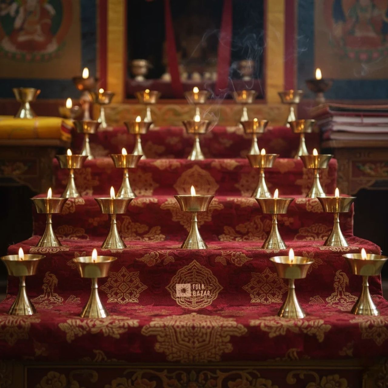 Brass Butter Lamp (Set of 108)