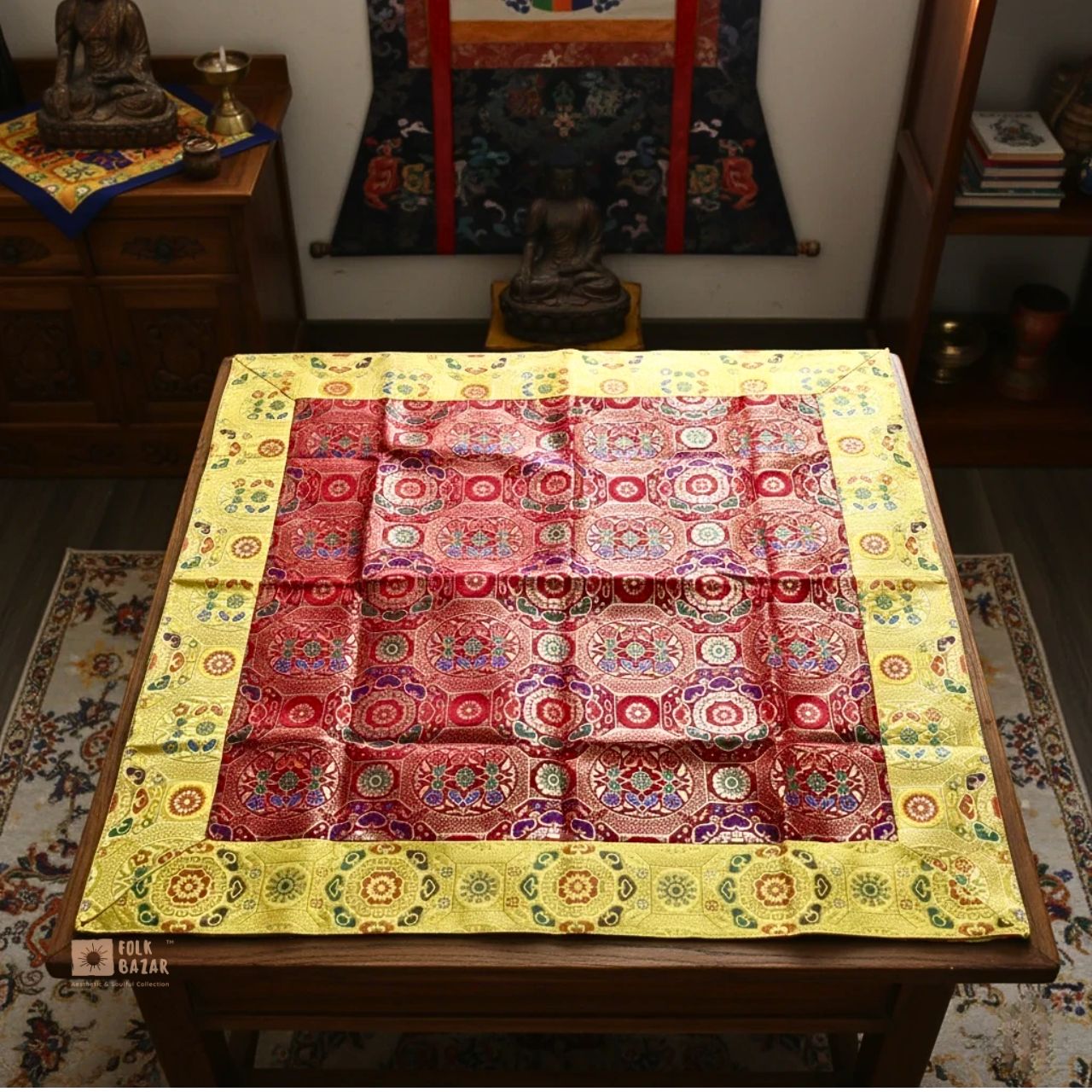 Brocade Mat for Table Top/ Pooja Aasan