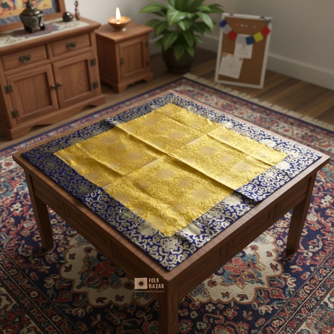 Brocade Mat for Table Top/ Pooja Aasan