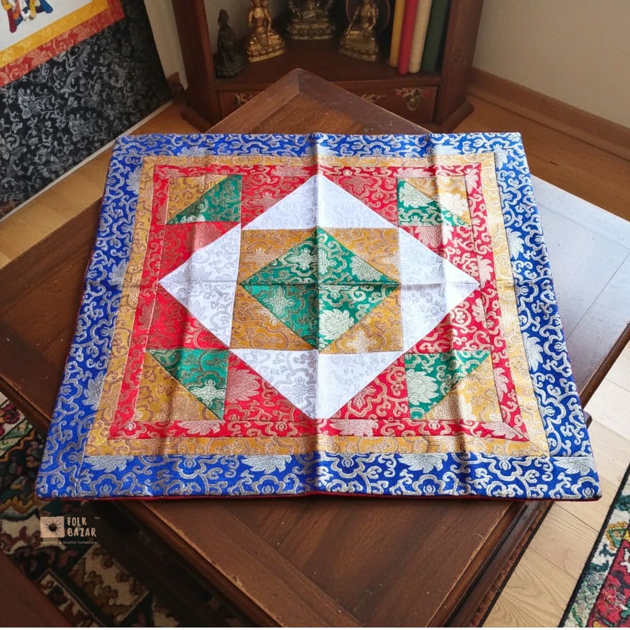 Brocade Mat for Table Top/ Pooja Aasan