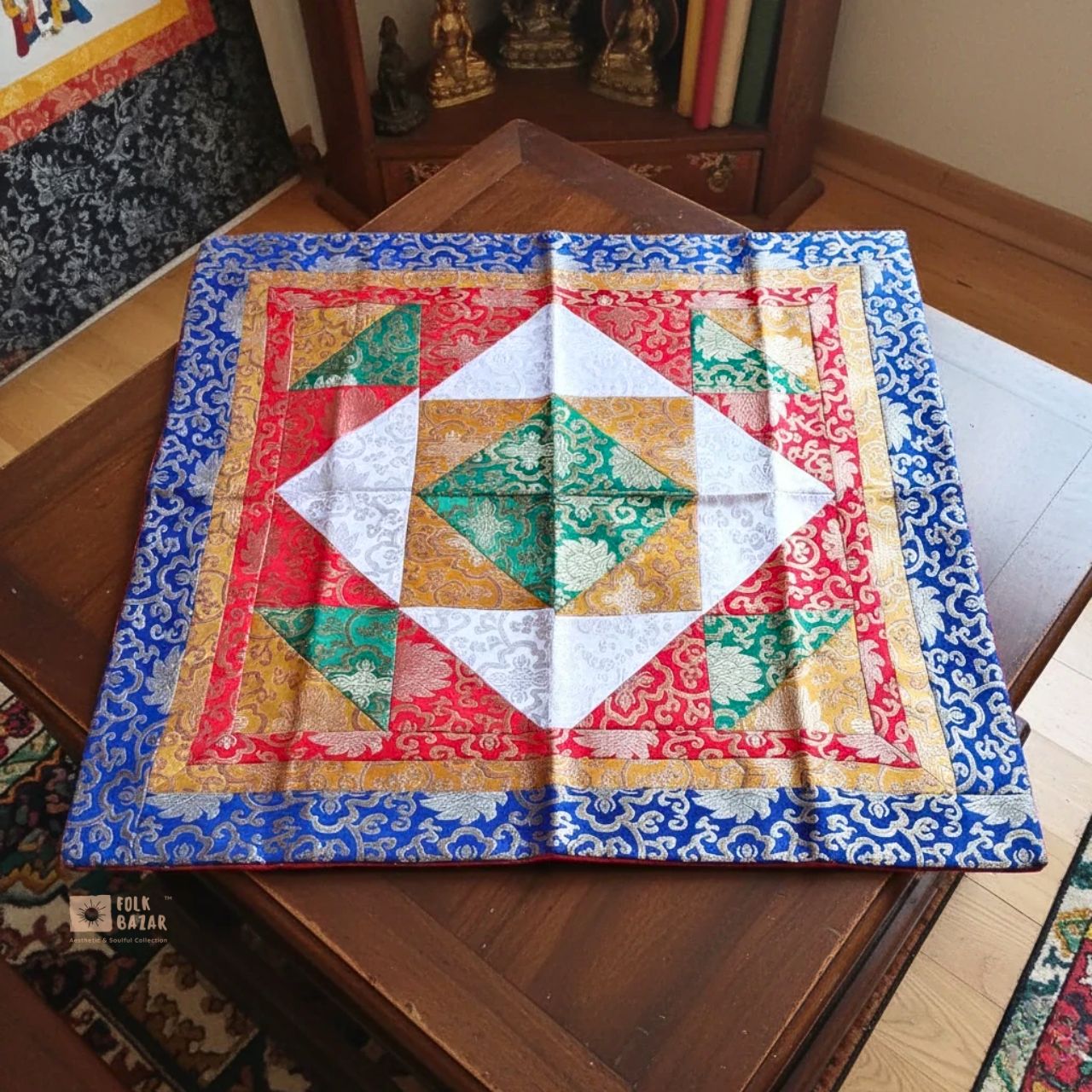Brocade Mat for Table Top/ Pooja Aasan