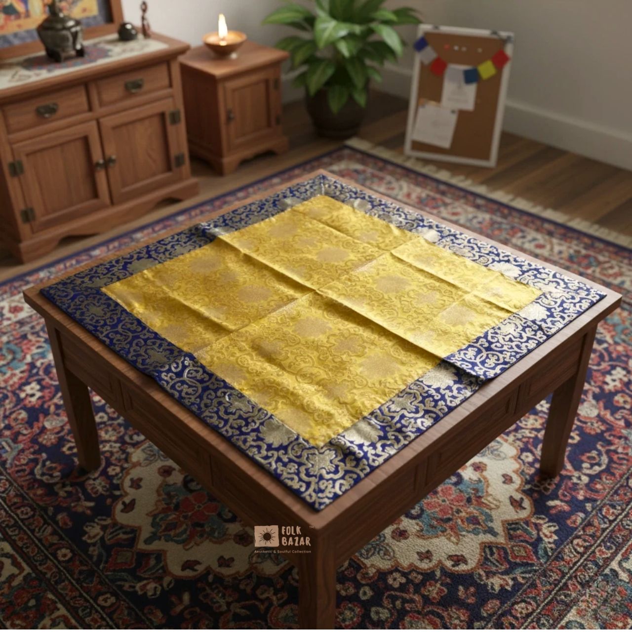 Brocade Mat for Table Top/ Pooja Aasan