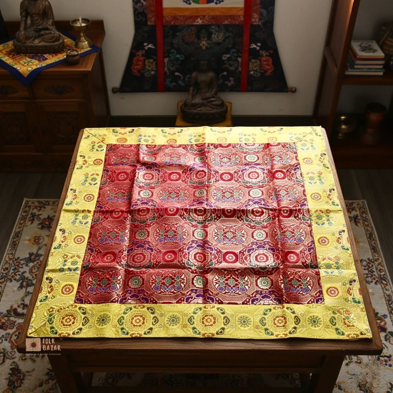Brocade Mat for Table Top/ Pooja Aasan