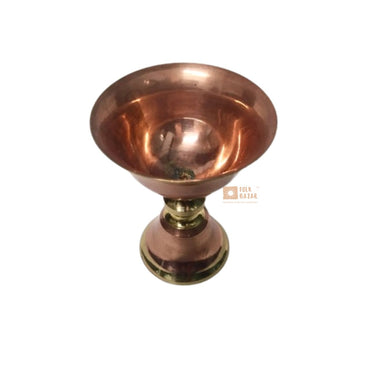 Copper Polished Brass Butter Lamp