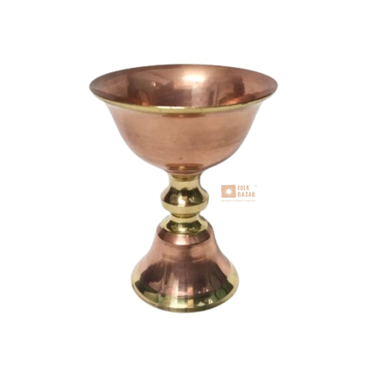 Copper Polished Brass Butter Lamp