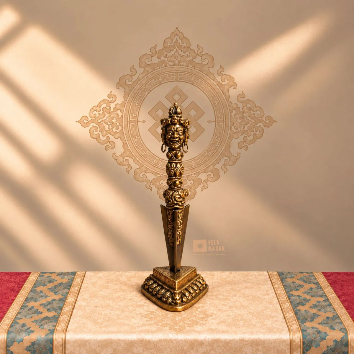 Copper Phurba with Stand