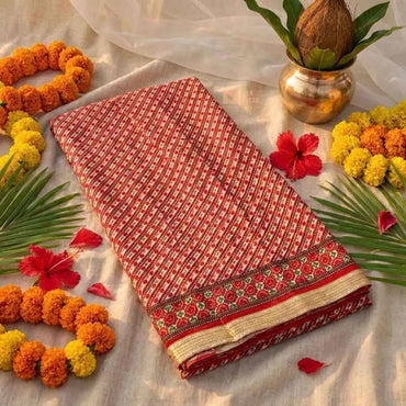 Dhaka Saree with Blouse Piece
