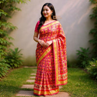 Dhaka Saree with Blouse