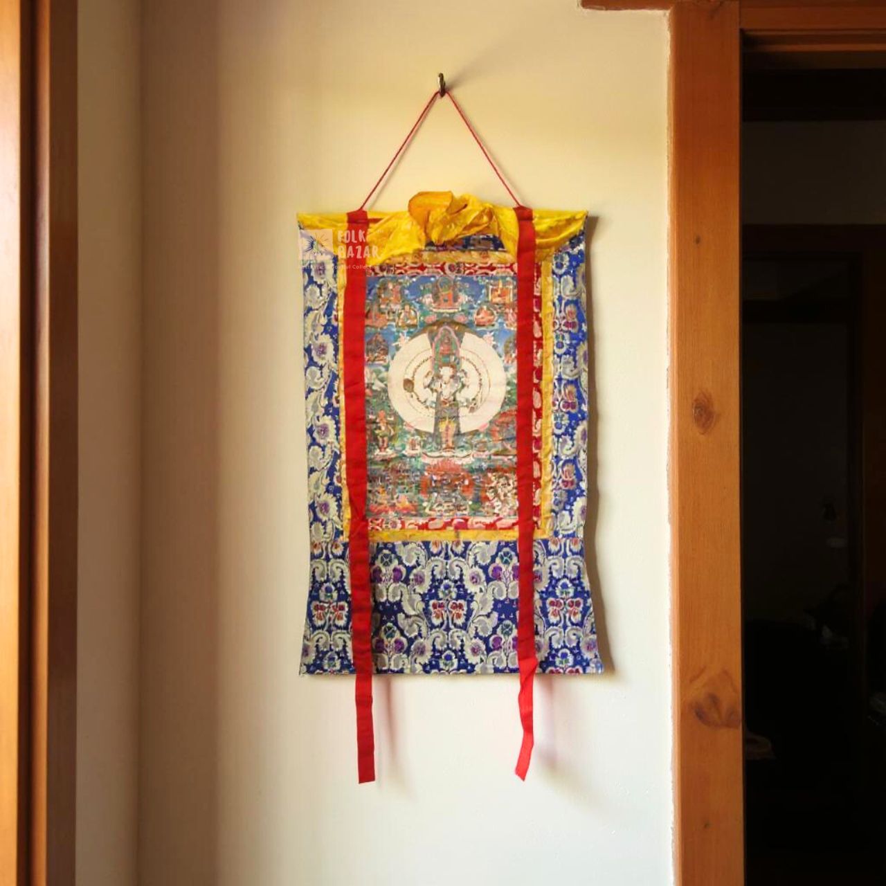 Dookar - Brocade Computer Canvas Printed Thangka