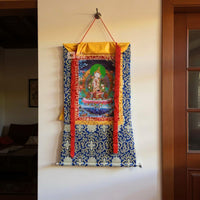 Dorjeeshampa - Brocade Computer Canvas Printed Thangka