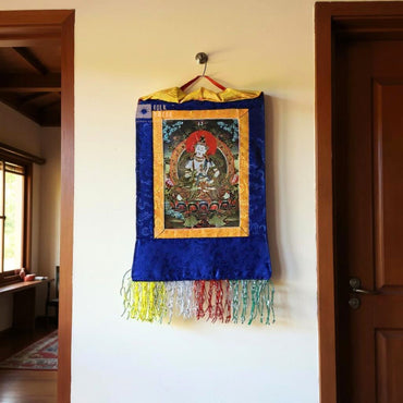Dorjeeshampa - Brocade Computer Canvas Printed Thangka