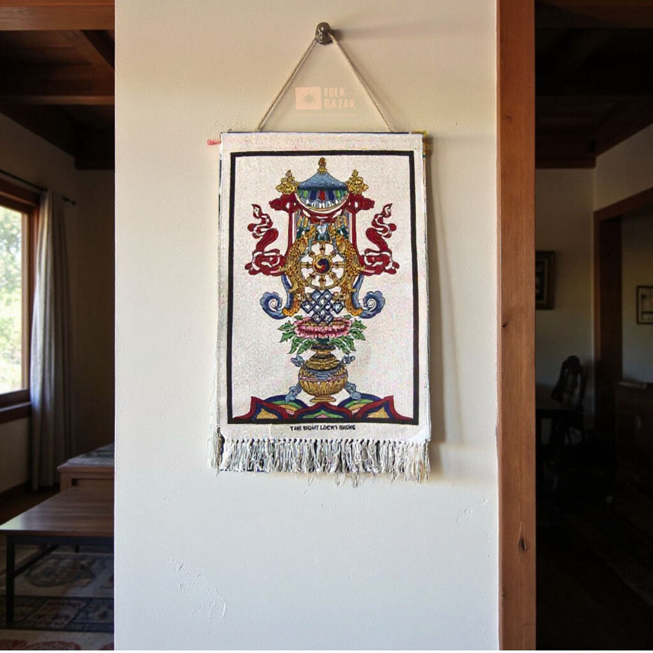Eight Lucky Signs (Jute Wall Hanging)