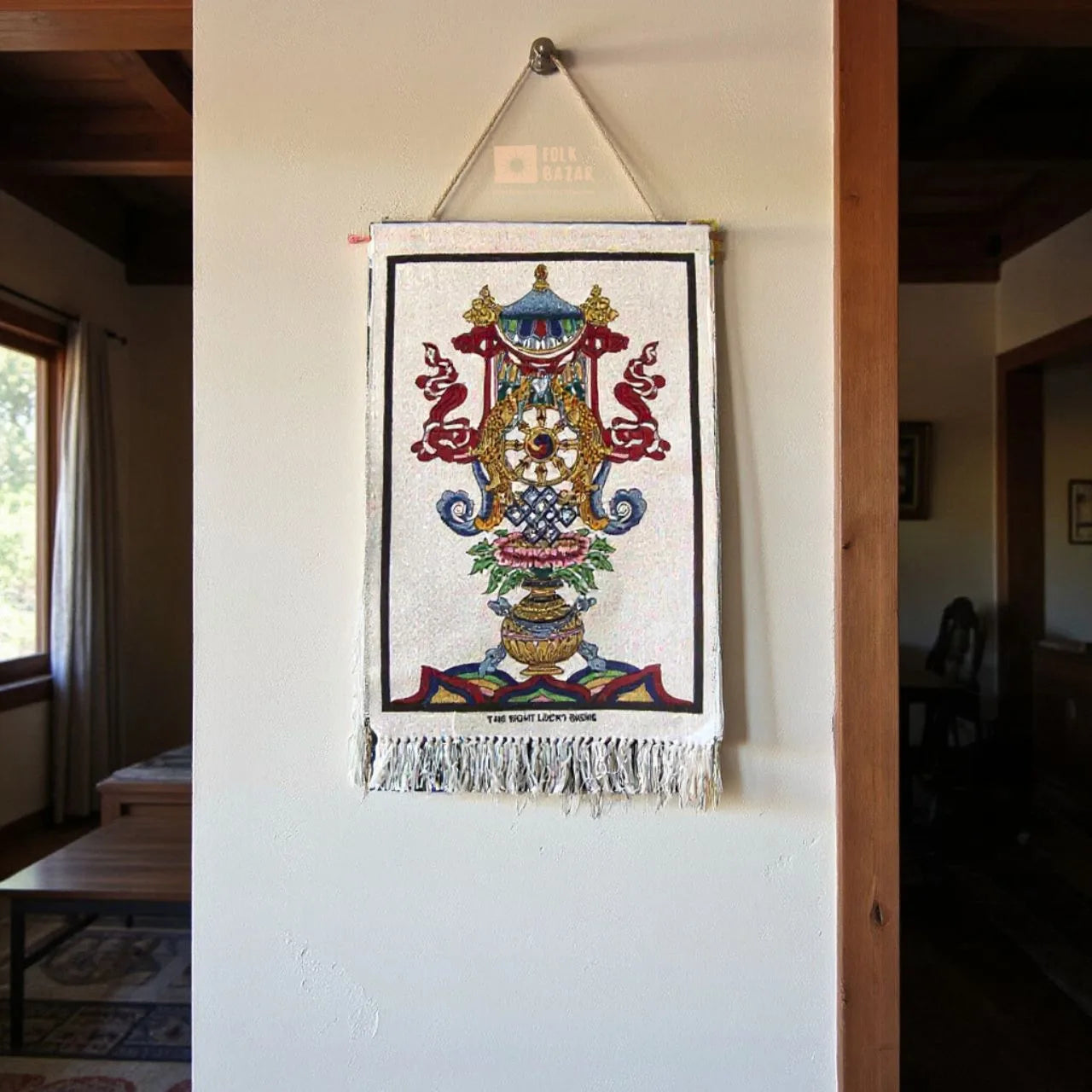 Eight Lucky Signs (Jute Wall Hanging)