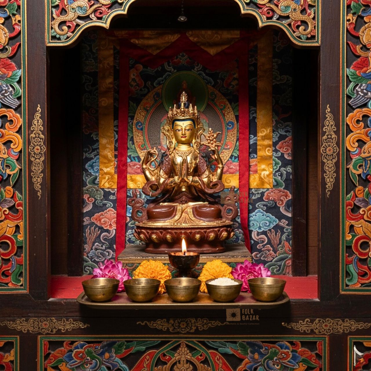 Fine Chengresi Statue