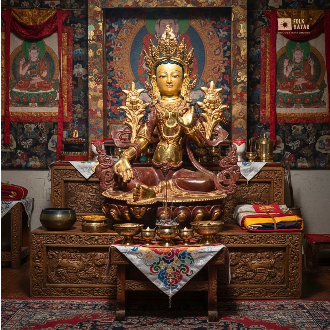 Fine Green Doma (Tara) Statue