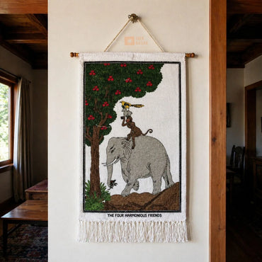 Four Harmonious Friends (Jute Wall Hanging)
