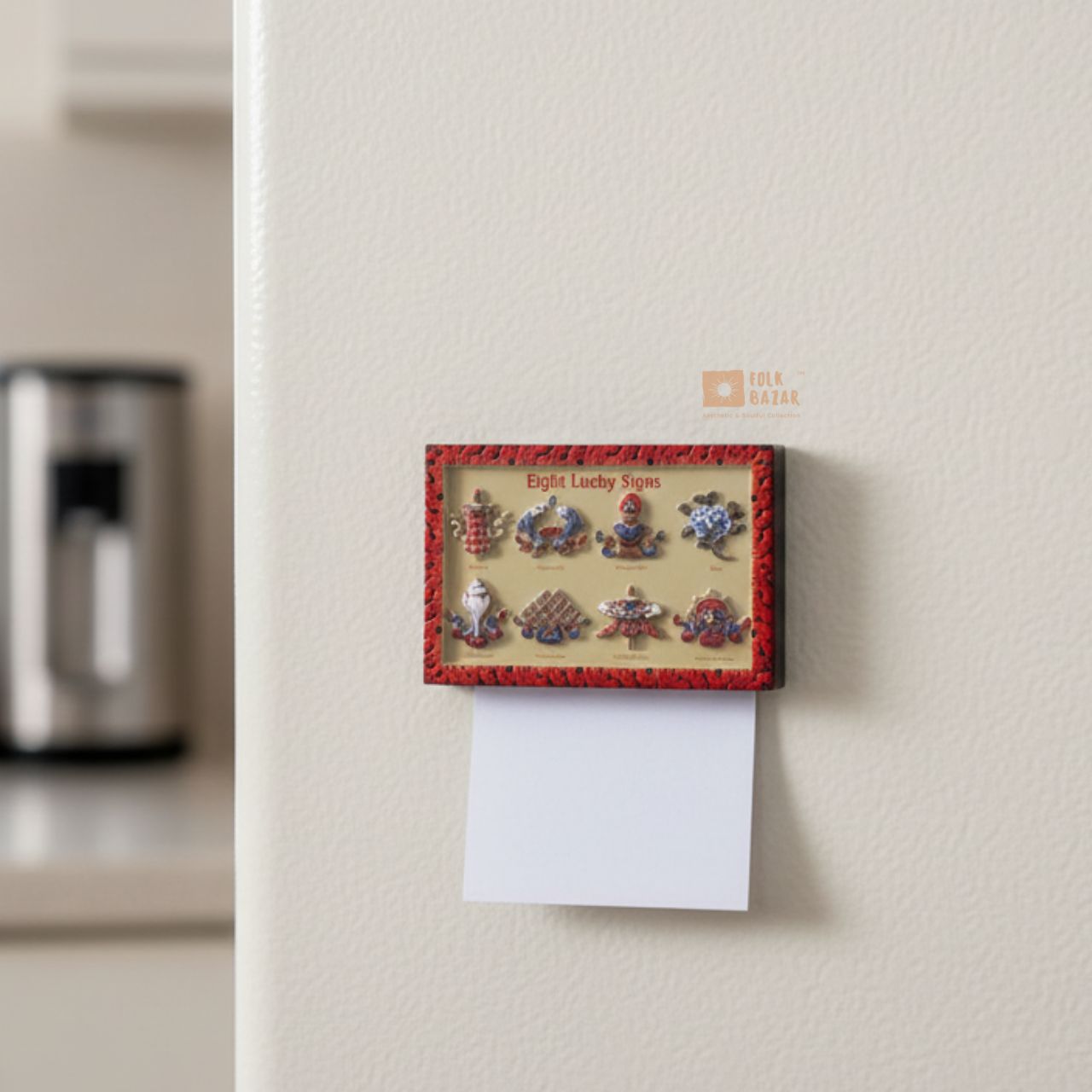 The Eight Lucky Sign Fridge Magnet